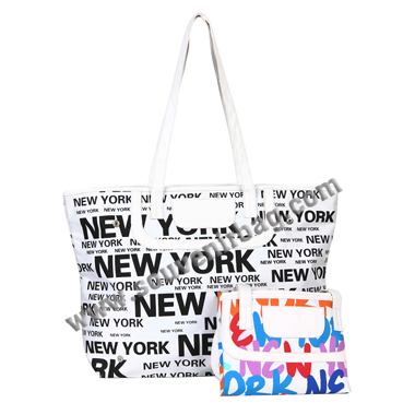 PU Decorated Foldable Shopping Bag