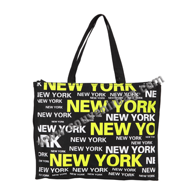 Neon Print Shopping Bag