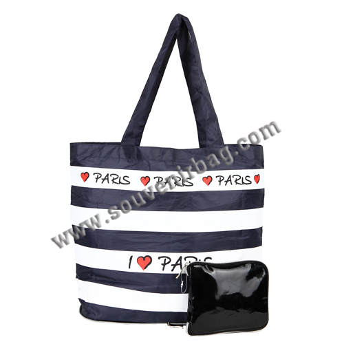 I Love Paris Foldable Shopping Bag