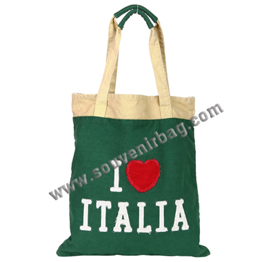 Italia Letter Canvas Tote Bag