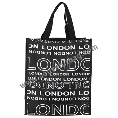 Black London Shopping Tote