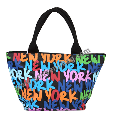 Colorful New York Print Handbag