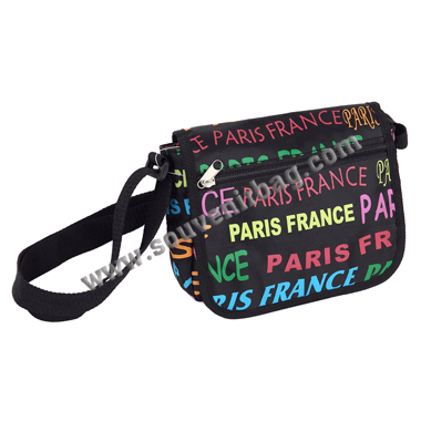 Coloful City Name Printed Polyester Bag