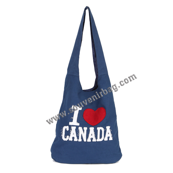 I LOVE CANADA Applique Shoulder Bag