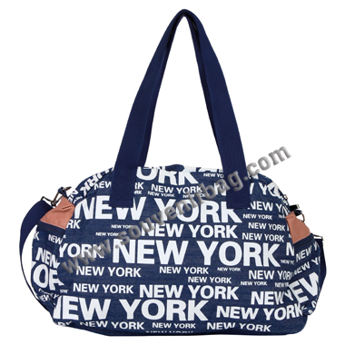 Denim New York Letter Design Duffel Bag